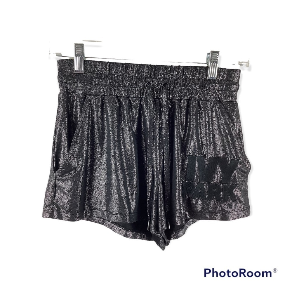 Ivy Park Lamé Logo Runner Shorts